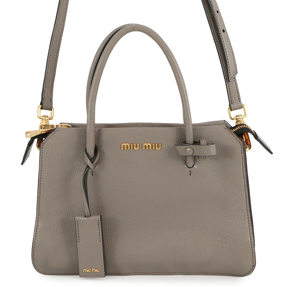 Miu Miu Handbag Bicolor Madras Leather Miu Miu Shoulder Bag